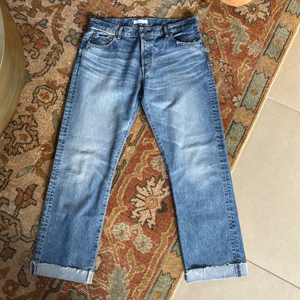 Moussy Seagraves Straight In Light Blue Premium Japanese Denim Size 31